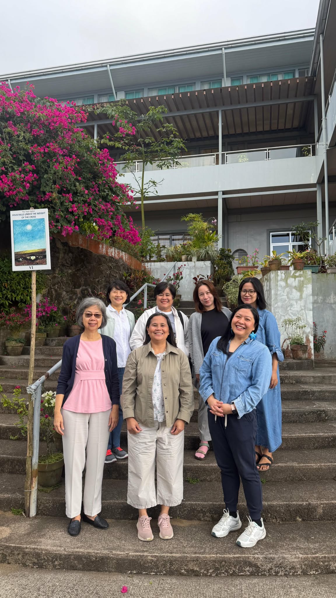 Team fellowship photo at the retreat venue