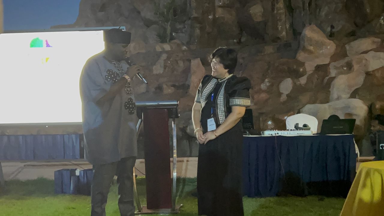 Dr. Theresa Lua giving anniversary greetings on behalf of ATA during the ACTEA celebration